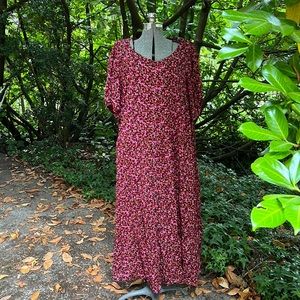 Like-new floral button-up midi dress